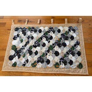 Hand Machine Made Quilt Wall Hanging Lap Musical Design 45” x 29”